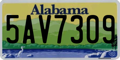 AL license plate 5AV7309
