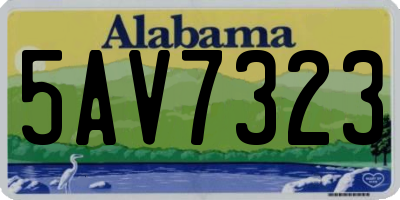 AL license plate 5AV7323