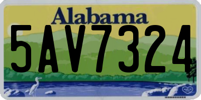 AL license plate 5AV7324