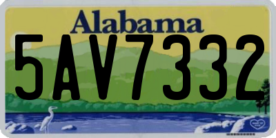 AL license plate 5AV7332