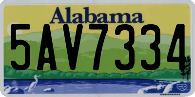 AL license plate 5AV7334
