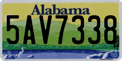 AL license plate 5AV7338