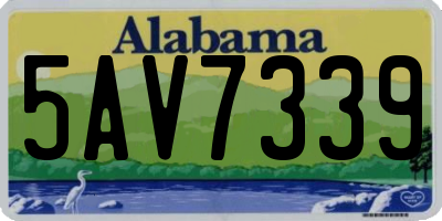 AL license plate 5AV7339