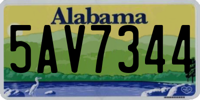 AL license plate 5AV7344