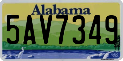 AL license plate 5AV7349