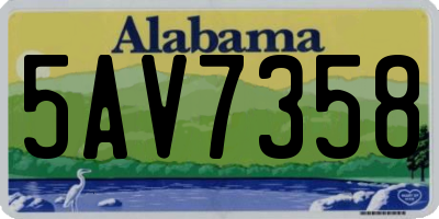 AL license plate 5AV7358