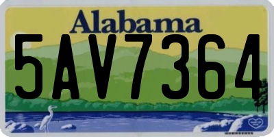 AL license plate 5AV7364