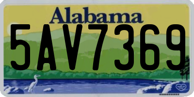AL license plate 5AV7369