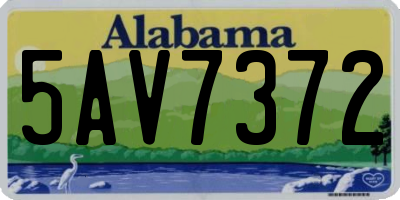 AL license plate 5AV7372