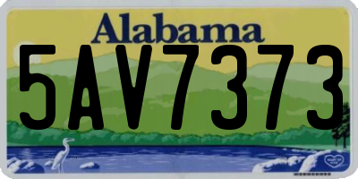 AL license plate 5AV7373