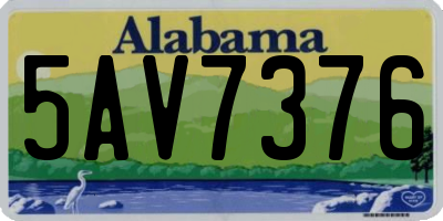 AL license plate 5AV7376