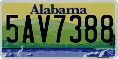 AL license plate 5AV7388