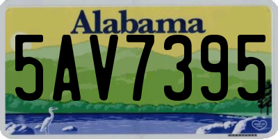 AL license plate 5AV7395