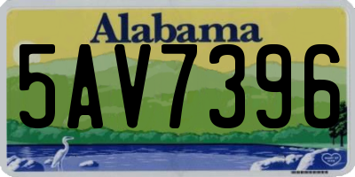 AL license plate 5AV7396