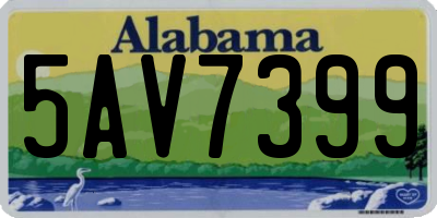 AL license plate 5AV7399