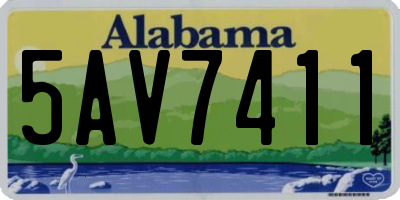 AL license plate 5AV7411