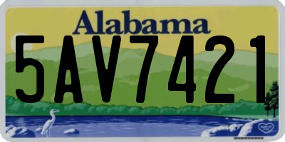AL license plate 5AV7421