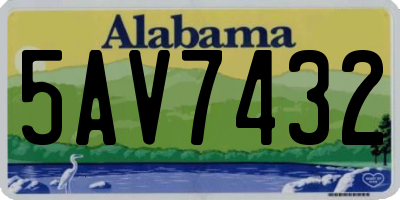 AL license plate 5AV7432