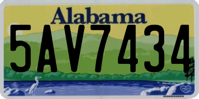 AL license plate 5AV7434