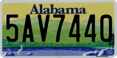 AL license plate 5AV7440
