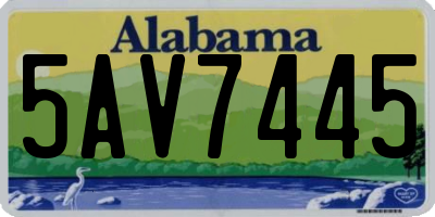 AL license plate 5AV7445