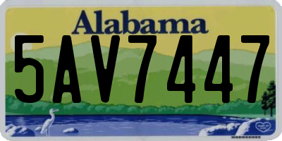 AL license plate 5AV7447