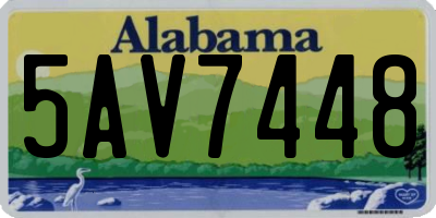 AL license plate 5AV7448