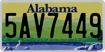 AL license plate 5AV7449