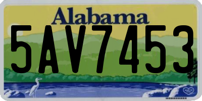 AL license plate 5AV7453