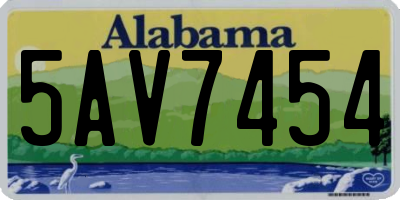 AL license plate 5AV7454