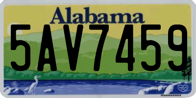 AL license plate 5AV7459