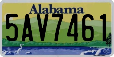 AL license plate 5AV7461