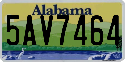 AL license plate 5AV7464