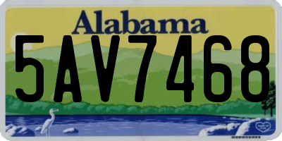AL license plate 5AV7468