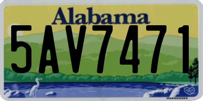 AL license plate 5AV7471