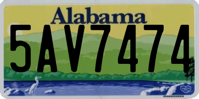 AL license plate 5AV7474