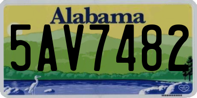 AL license plate 5AV7482