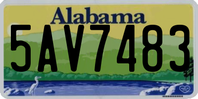 AL license plate 5AV7483