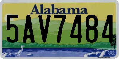 AL license plate 5AV7484