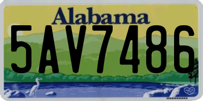 AL license plate 5AV7486