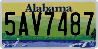 AL license plate 5AV7487