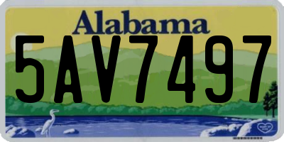 AL license plate 5AV7497