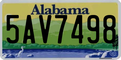 AL license plate 5AV7498