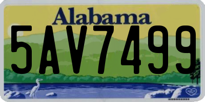 AL license plate 5AV7499
