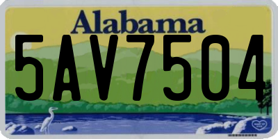 AL license plate 5AV7504