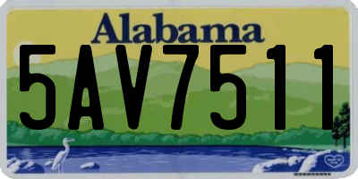 AL license plate 5AV7511