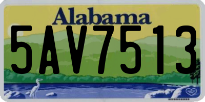 AL license plate 5AV7513