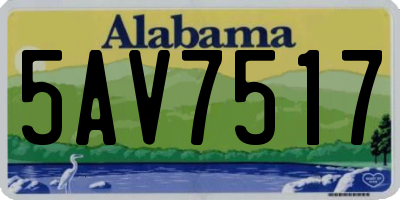 AL license plate 5AV7517