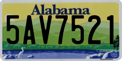 AL license plate 5AV7521