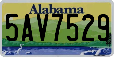 AL license plate 5AV7529